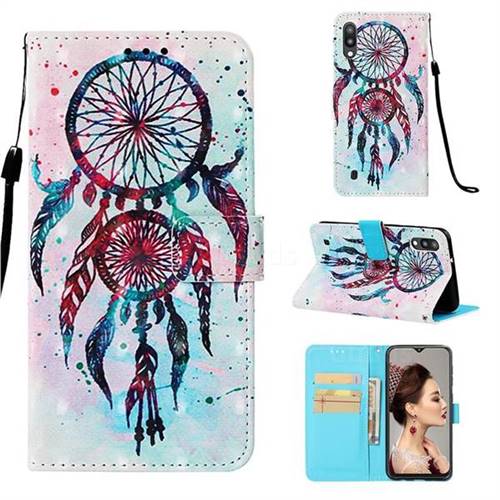 ColorDrops Wind Chimes 3D Painted Leather Wallet Case for Samsung Galaxy M10