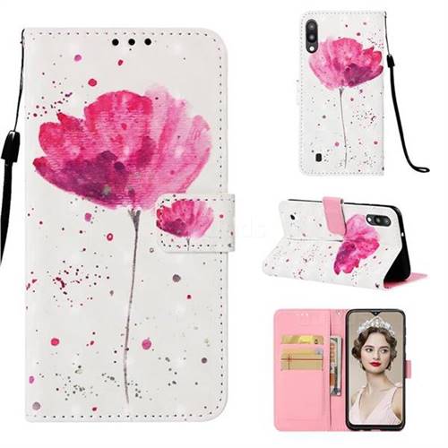 Watercolor 3D Painted Leather Wallet Case for Samsung Galaxy M10