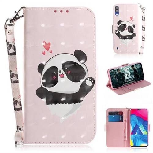 Heart Cat 3D Painted Leather Wallet Phone Case for Samsung Galaxy M10