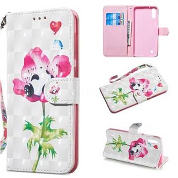 Flower Panda 3D Painted Leather Wallet Phone Case for Samsung Galaxy M10