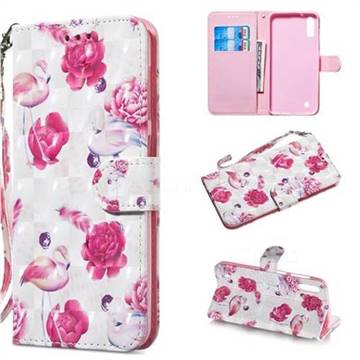 Flamingo 3D Painted Leather Wallet Phone Case for Samsung Galaxy M10