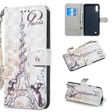 Tower Couple 3D Painted Leather Wallet Phone Case for Samsung Galaxy M10