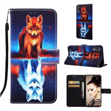 Water Fox Matte Leather Wallet Phone Case for Samsung Galaxy M10