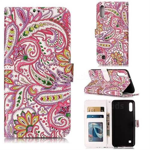 Pepper Flowers 3D Relief Oil PU Leather Wallet Case for Samsung Galaxy M10