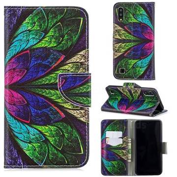 Colorful Leaves Leather Wallet Case for Samsung Galaxy M10