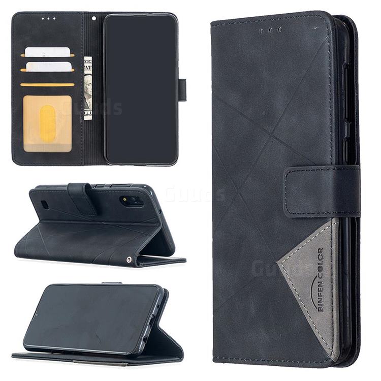 Binfen Color BF05 Prismatic Slim Wallet Flip Cover for Samsung Galaxy M10 - Black