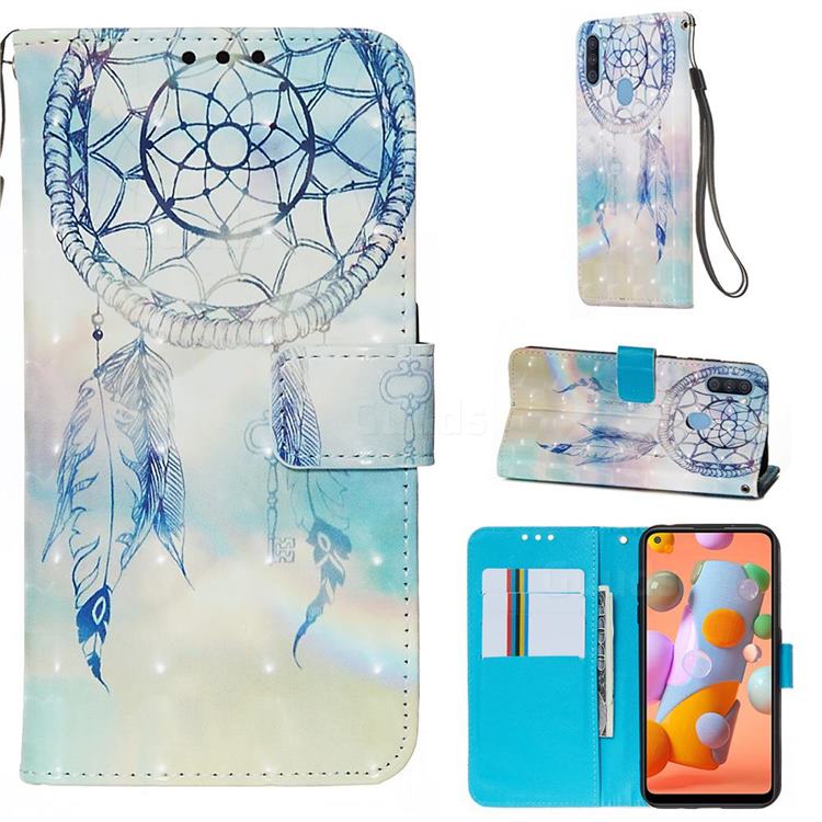 Fantasy Campanula 3D Painted Leather Wallet Case for Samsung Galaxy M11
