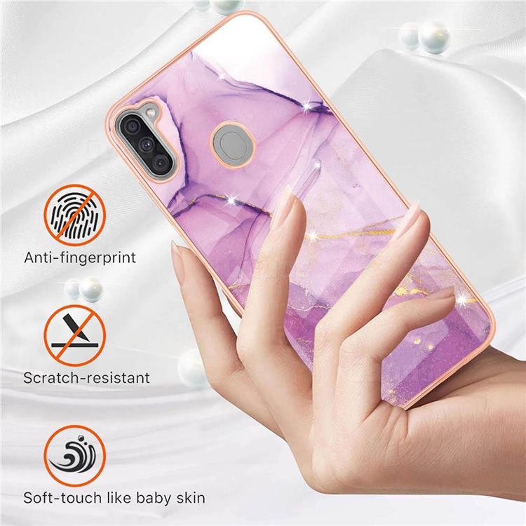 Dream Violet Electroplated Gold Frame Thickness Plating Marble