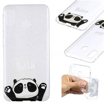 Hello Panda Super Clear Soft TPU Back Cover for Samsung Galaxy M20