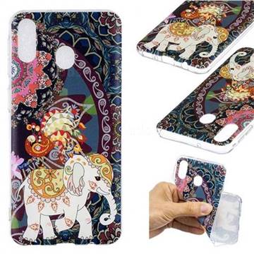 Totem Flower Elephant Super Clear Soft TPU Back Cover for Samsung Galaxy M20