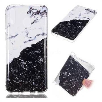 Black and White Soft TPU Marble Pattern Phone Case for Samsung Galaxy M20