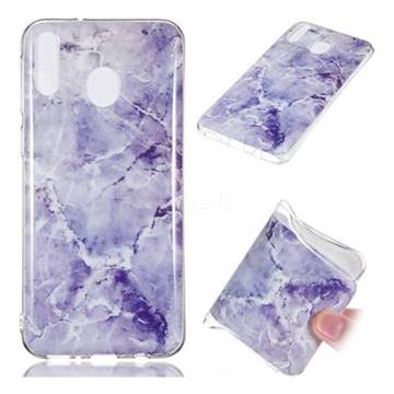 Light Gray Soft TPU Marble Pattern Phone Case for Samsung Galaxy M20
