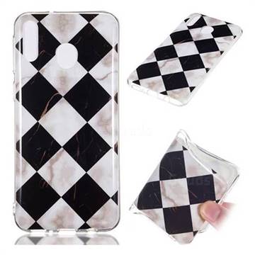 Black and White Matching Soft TPU Marble Pattern Phone Case for Samsung Galaxy M20