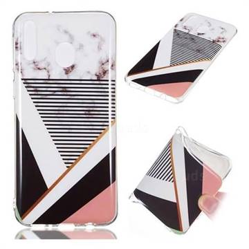 Pinstripe Soft TPU Marble Pattern Phone Case for Samsung Galaxy M20
