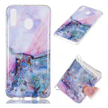 Purple Amber Soft TPU Marble Pattern Phone Case for Samsung Galaxy M20