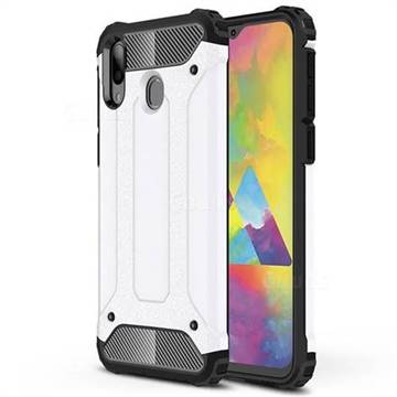 King Kong Armor Premium Shockproof Dual Layer Rugged Hard Cover for Samsung Galaxy M20 - White