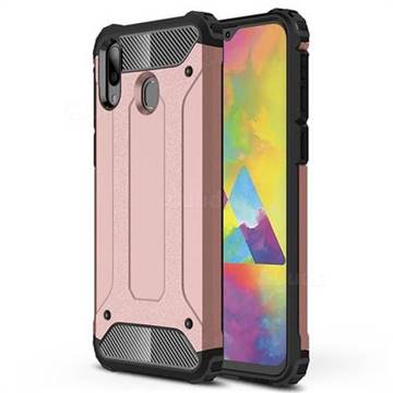 King Kong Armor Premium Shockproof Dual Layer Rugged Hard Cover for Samsung Galaxy M20 - Rose Gold
