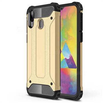 King Kong Armor Premium Shockproof Dual Layer Rugged Hard Cover for Samsung Galaxy M20 - Champagne Gold
