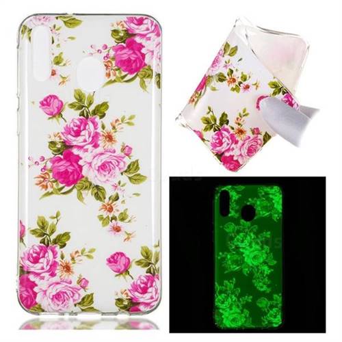 Peony Noctilucent Soft TPU Back Cover for Samsung Galaxy M20