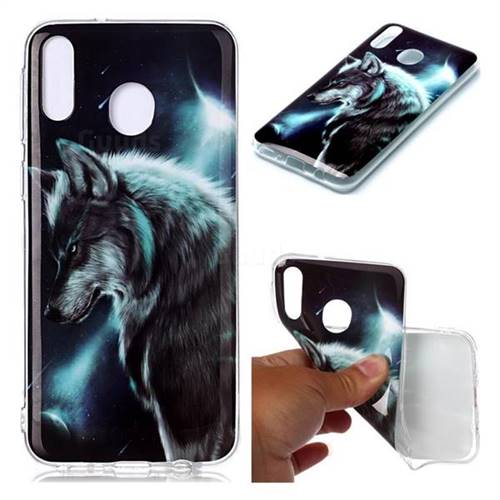 Fierce Wolf Soft TPU Cell Phone Back Cover for Samsung Galaxy M20
