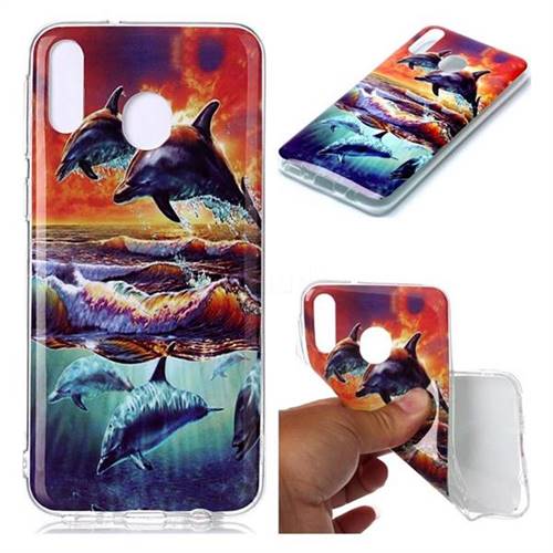 Flying Dolphin Soft TPU Cell Phone Back Cover for Samsung Galaxy M20