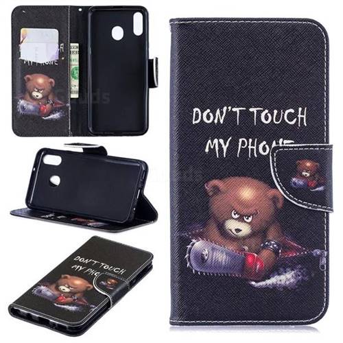 Chainsaw Bear Leather Wallet Case for Samsung Galaxy M20