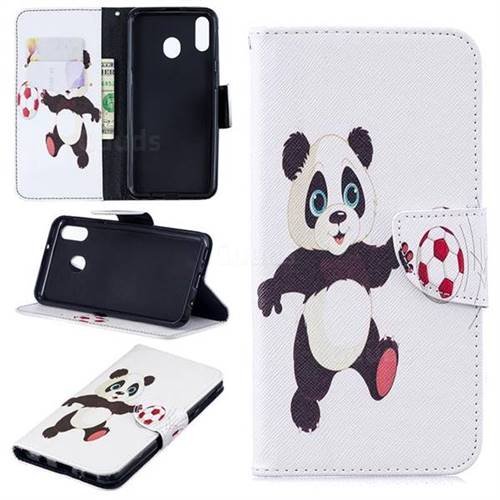 Football Panda Leather Wallet Case for Samsung Galaxy M20