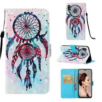 ColorDrops Wind Chimes 3D Painted Leather Wallet Case for Samsung Galaxy M20
