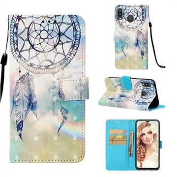 Fantasy Campanula 3D Painted Leather Wallet Case for Samsung Galaxy M20