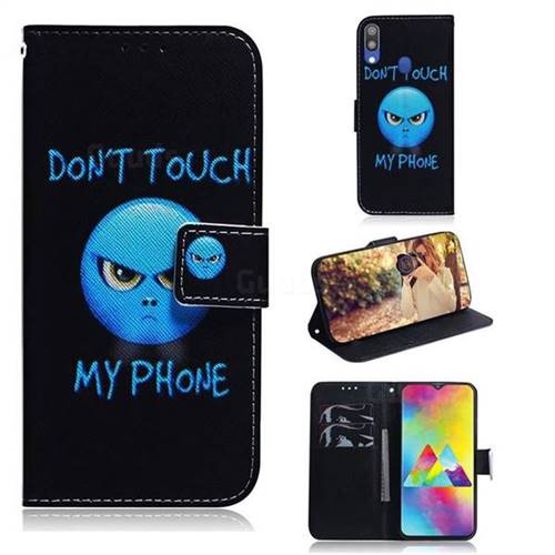 Not Touch My Phone PU Leather Wallet Case for Samsung Galaxy M20