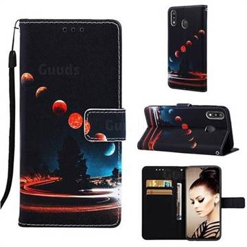 Wandering Earth Matte Leather Wallet Phone Case for Samsung Galaxy M20