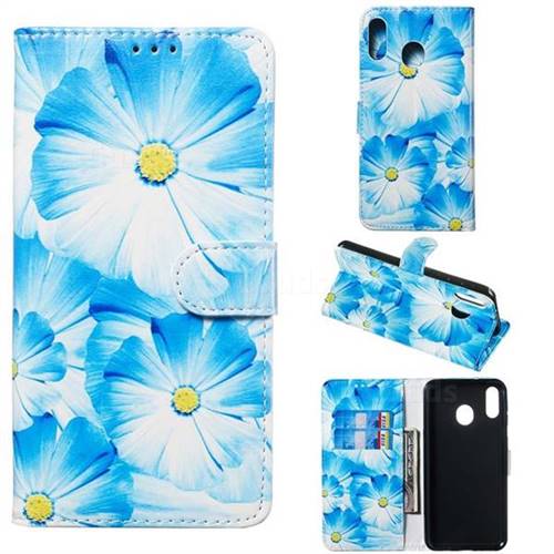 Orchid Flower PU Leather Wallet Case for Samsung Galaxy M20