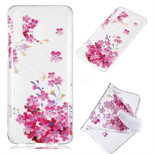 Plum Blossom Bloom Super Clear Soft TPU Back Cover for Samsung Galaxy M30