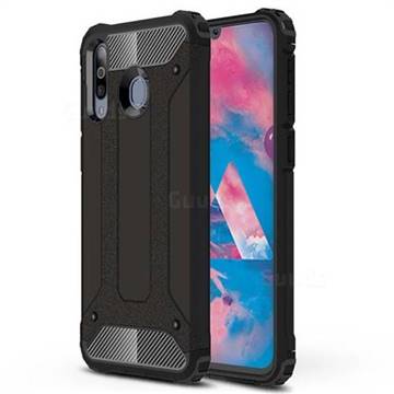 King Kong Armor Premium Shockproof Dual Layer Rugged Hard Cover for Samsung Galaxy M30 - Black Gold