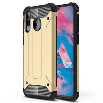 King Kong Armor Premium Shockproof Dual Layer Rugged Hard Cover for Samsung Galaxy M30 - Champagne Gold