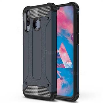 King Kong Armor Premium Shockproof Dual Layer Rugged Hard Cover for Samsung Galaxy M30 - Navy
