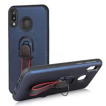 Raytheon Multi-function Ribbon Stand Back Cover for Samsung Galaxy M30 - Blue