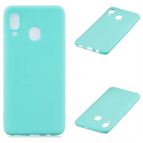 Candy Soft Silicone Protective Phone Case for Samsung Galaxy M30 - Light Blue