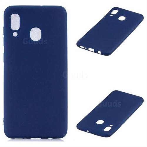 Candy Soft Silicone Protective Phone Case for Samsung Galaxy M30 - Dark Blue