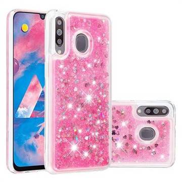 Dynamic Liquid Glitter Quicksand Sequins TPU Phone Case for Samsung Galaxy M30 - Rose