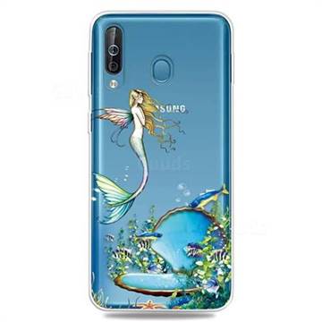Mermaid Clear Varnish Soft Phone Back Cover for Samsung Galaxy M30