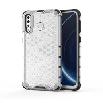 Honeycomb TPU + PC Hybrid Armor Shockproof Case Cover for Samsung Galaxy M30 - Transparent