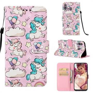 Angel Pony 3D Painted Leather Wallet Case for Samsung Galaxy M30