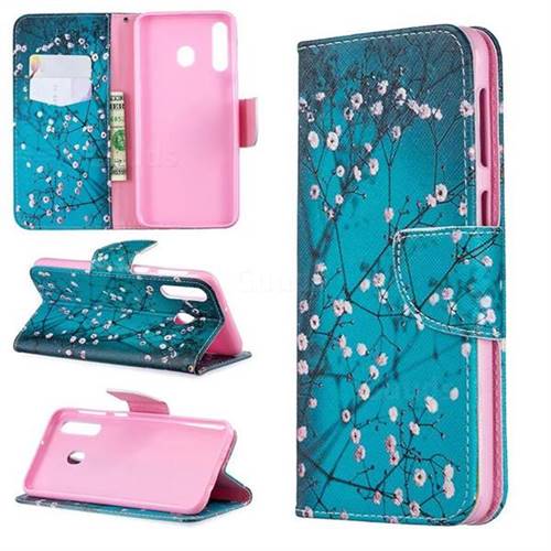 Blue Plum Leather Wallet Case for Samsung Galaxy M30