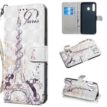 Tower Couple 3D Painted Leather Wallet Phone Case for Samsung Galaxy M30