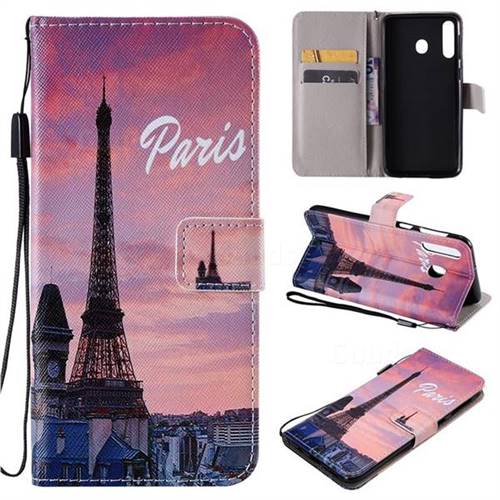 Paris Eiffel Tower PU Leather Wallet Case for Samsung Galaxy M30