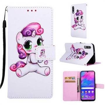 Playful Pony Matte Leather Wallet Phone Case for Samsung Galaxy M30