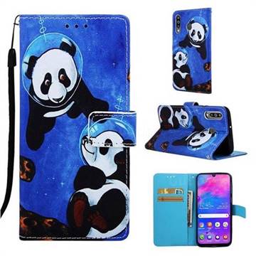 Undersea Panda Matte Leather Wallet Phone Case for Samsung Galaxy M30