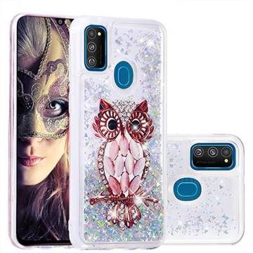 Seashell Owl Dynamic Liquid Glitter Quicksand Soft TPU Case for Samsung Galaxy M30s