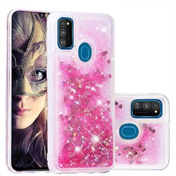 Dynamic Liquid Glitter Quicksand Sequins TPU Phone Case for Samsung Galaxy M30s - Rose